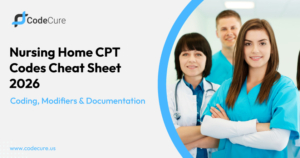 Nursing Home CPT Codes Cheat Sheet 2026 for coding, modifiers, and documentation